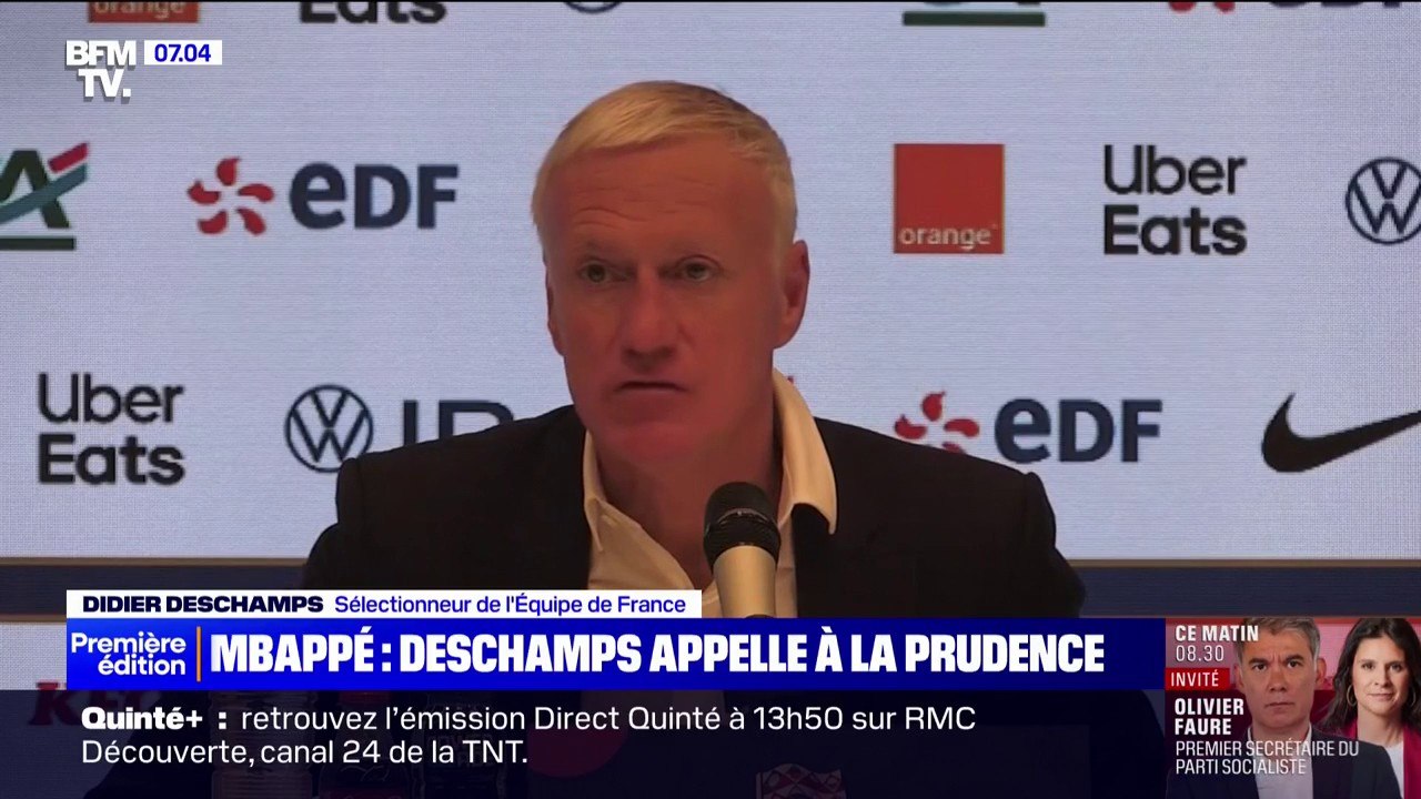 "Il vaut mieux prendre un peu de recul avant de sortir tout et n'importe quoi": Didier Deschamps appelle à la prudence face à l'enquête pour viol visant Kylian Mbappé