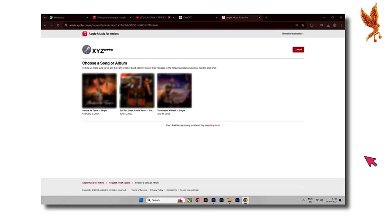 How to claim apple artist profile