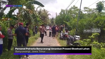 Puluhan Personel Polresta Banyuwangi Amankan Prosesi Eksekusi Lahan di Desa Kedungwungu, Ini Penjelasan Kabag Ops Kompol Idham Khalid