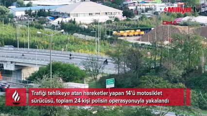 Eyüpsultan'da motosikletliler kaçtı polis kovaladı o anlar kamerada