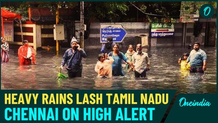 Download Video: Tamil Nadu Rains: Chennai on High Alert as Heavy Downpour Leads to Waterlogging, Schools Shut