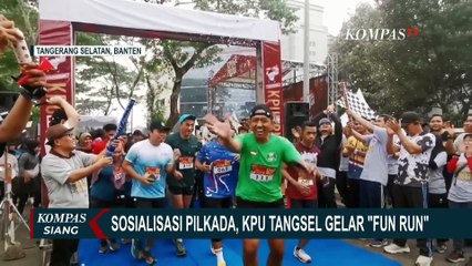 KPU Tangsel Sosialisasikan Pilkada Melalui Kegiatan 'Fun Run' Bersama Masyarakat