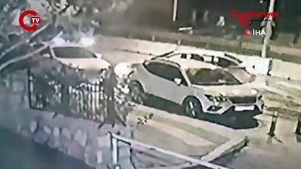 Park halindeki otomobile çarptı, bir şey olmamış gibi gitti