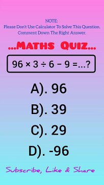 Maths Puzzle For Brain Test Only For Genius IQ test #shorts #maths #brain #iq #challenge #iqtest