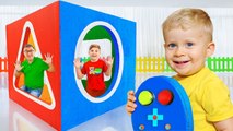 Oliver and Roma GIANT Sorter Cube Challenge  Shapes and Colors