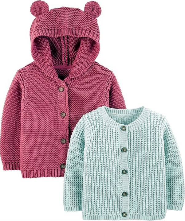 Simple Joys by Carter's Baby 2-Pack Neutral Knit Cardigan Sweaters