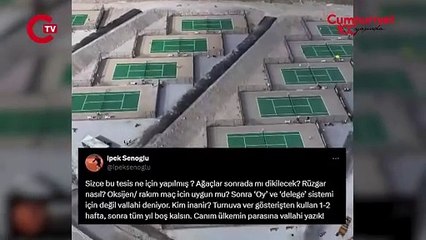 Kayseri Erciyes'te 2 bin 300 rakıma kurulan tenis kortları tepki çekti