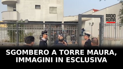 Sgombero a Torre Maura, immagini in esclusiva