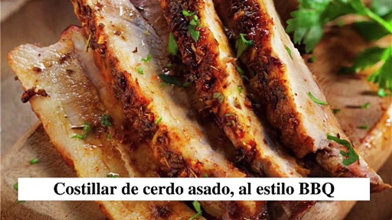 Costillar de cerdo al horno, al estilo BBQ