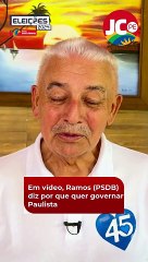 Em vídeo, Ramos (PSDB) diz por que quer governar Paulista