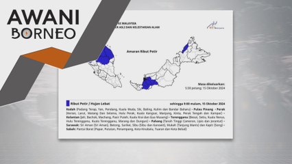 Amaran ribut petir di lapan negeri