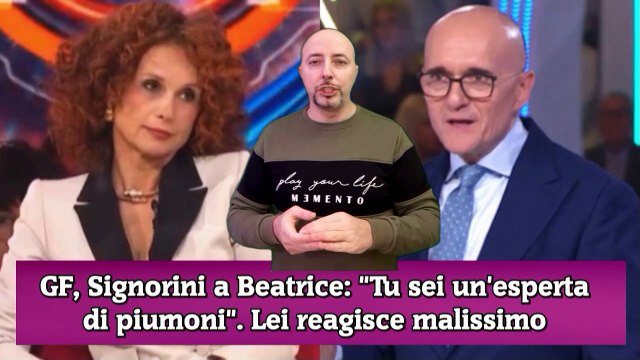 GF, battutaccia di Signorini che non piace a Beatrice Luzzi...