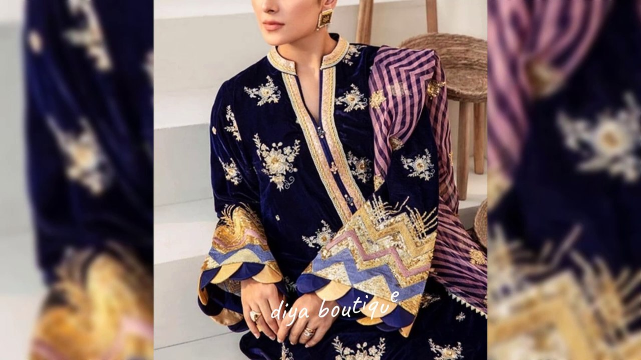 Velvet Kurti Neck Sleeves Designs//Velvet Suit Designs//Kurti Neck Sleeves Design