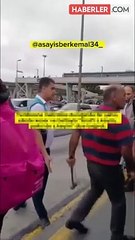 Metrobüs durağında dehşet anları