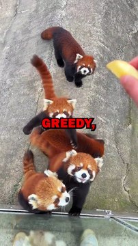 GREEDY RED PANDAS! #pets #redpanda