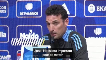 Scaloni sur l'absence de Messi : "Tout passe par lui"