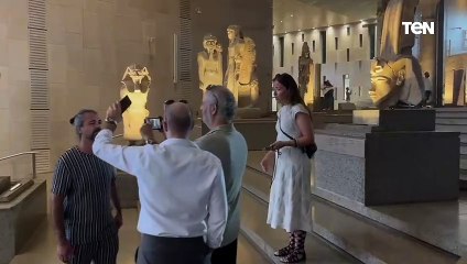 عظمة الأجداد .. اللقطات الأولى من قاعات العرض بالمتحف المصري الكبير قبل افتتاحه تجريبيا