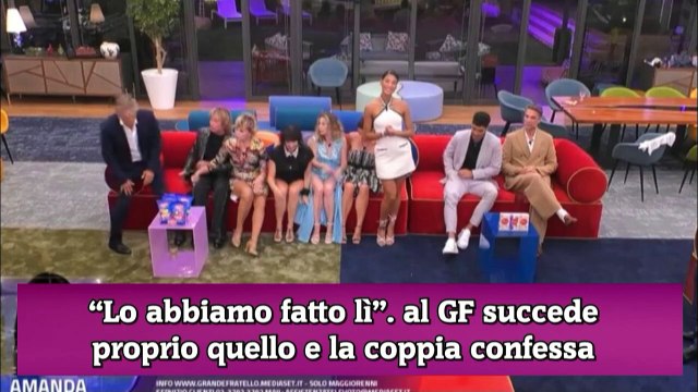 Al GF succede proprio quello e la coppia confessa 'lo abbiamo fatto lì'