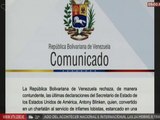 Comunicado I Venezuela rechaza declaraciones del Secretario de Estado de EE.UU. con falsa narrativa