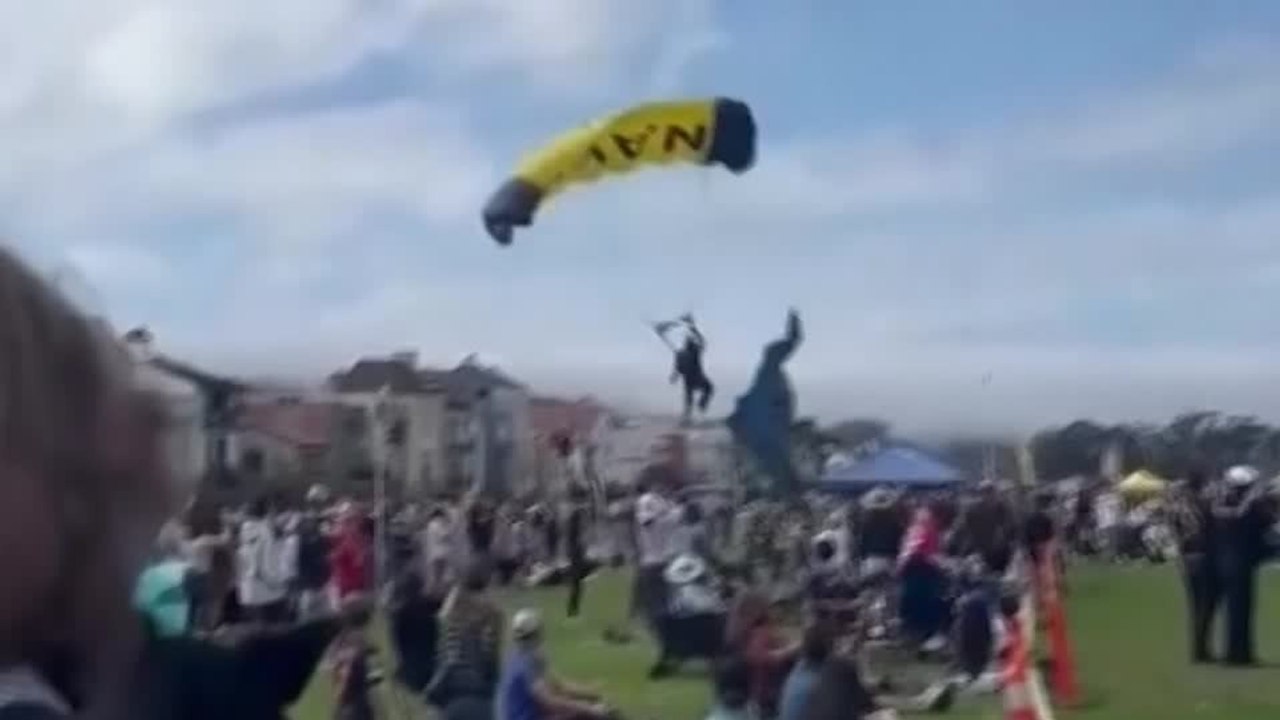Fleet Week Parachute Accident Injures Two