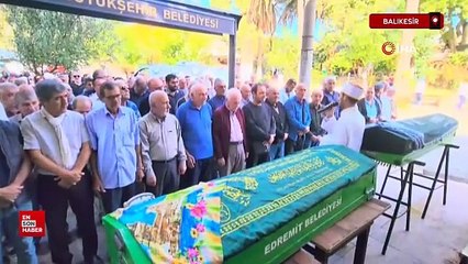 Balıkesir'de öldürülen anne ve kızı son yolculuklarına uğurlandı