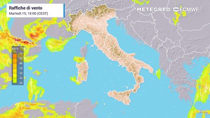 Forti venti meridionali annunciano il maltempo
