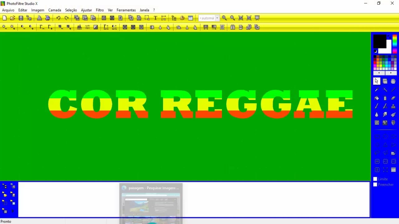 Como Criar Imagem Na Cor Reggae Com PhotoFiltre
