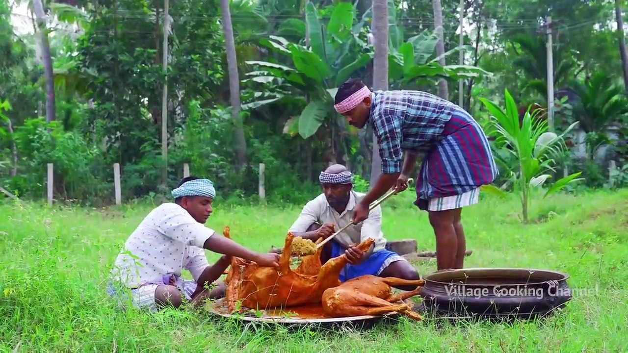 INSIDE MUTTON BIRYANI _ Full Goat Mutton Cooking with Stuffed Biryani _ Mutton Inside Biryani Recipe