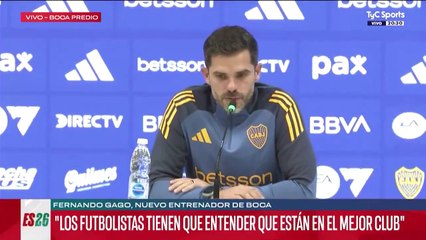 Fernando Gago se refirió, en su presentación como nuevo entrenador de Boca, a los referentes que tiene en el plantel del Xeneize