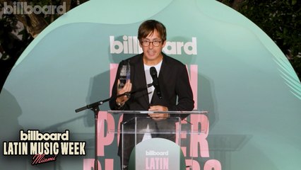 Alex Gallardo Accepts the Top Latin Albums Label of The Year | Latin Music Power Players 2024