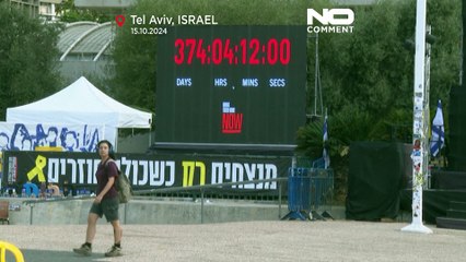 Reféns detidos em Gaza voltam a ser lembrados com estrutura em Telavive