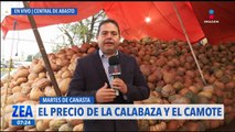 Así el precio de la calabaza y el camote en la Central de Abasto de la CDMX