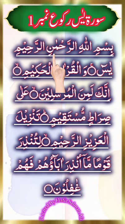 Surah-36 Yaseen Ayat No 1-12 Ruku No-1 Word by word learning Quran | hafiz salman ali