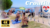 CROATIA 4K Beach Bikini | Crikvenica, Montys dog beach, Walking with Bikini Beach Walk 4K60 Fashion and Trends