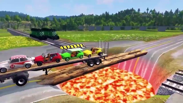 Double Flatbed Trailer Truck vs Speedbumps Train vs Cars | Tractor vs Train Beamng.Drive 015 zonetak #beamngdrive #beamngdrivemods #doublespeedbumps #beamng #traincrash #beamngcrashes #carrescue #doubleflatbedtrailer #simulationvideogame #trickshots #zone