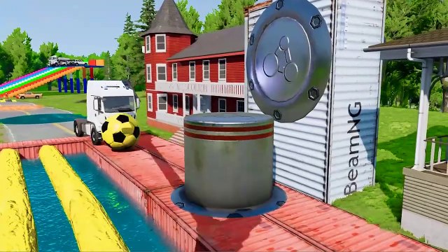 Double Flatbed Trailer Truck vs Speedbumps Train vs Cars | Tractor vs Train Beamng.Drive 015 zonetak #beamngdrive #beamngdrivemods #doublespeedbumps #beamng #traincrash #beamngcrashes #carrescue #doubleflatbedtrailer #simulationvideogame #trickshots #zone