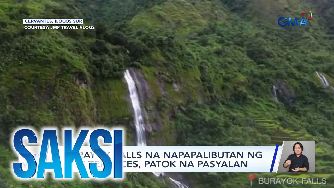 Burayok Falls na napapalibutan ng rice terraces, patok na pasyalan | Saksi