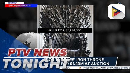 Game of Thrones' Iron Throne replica sells for $1.49-M at auction