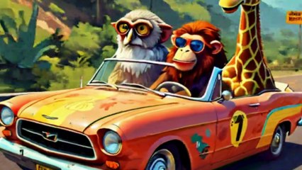 Wheels on the van turn around the forest kids song