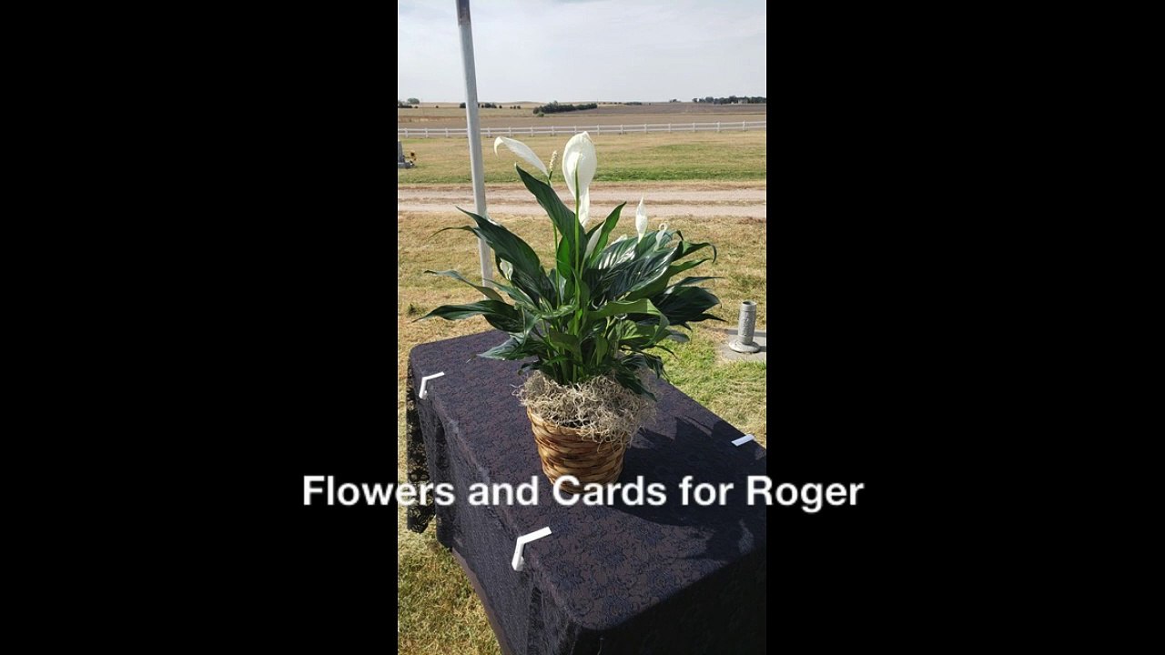 Flowers and Cards for Roger Brodbeck