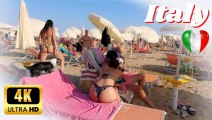 ITALY Beach Walk 4K | Bibione a Coastal Walking | Italian Bikini Beach Fashion 4K60