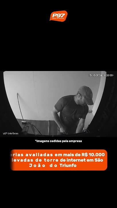Urgente: baterias avaliadas em mais de R$ 10.000 são levadas de torre de internet em São João do Triunfo