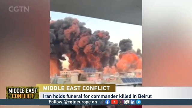 Iran holds funeral for commander killed in Beirut