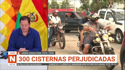 YPFB: 300 cisternas perjudicadas por bloqueos