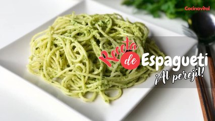 Espagueti al perejil, receta fácil y deliciosa