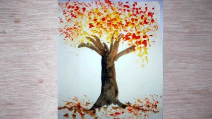 Drawing A Fall tree Autumn