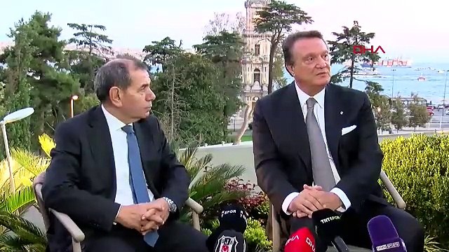 Beşiktaş Başkanı Arat, Galatasaray Başkanı Özbek ve TFF Başkanı Hacıosmanoğlu, Tüpraş Stadyumu'nda bir araya geldi