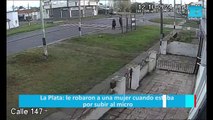 La Plata: le robaron a una mujer cuando estaba por subir al micro