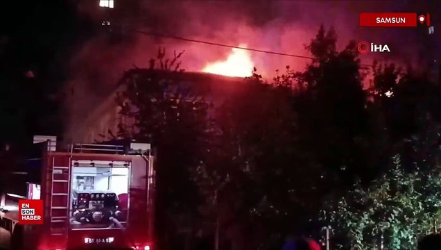Samsun'da Havza'da yangın: İki ev hasar gördü