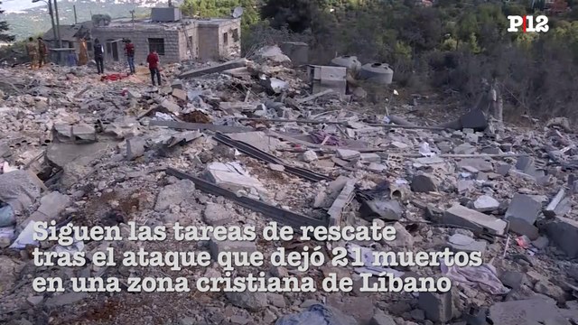 Siguen las labores de rescate tras el ataque dejó 21 muertos en una zona cristiana de Líbano